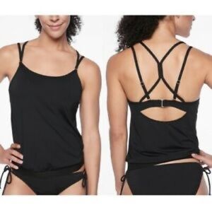 NWT Athleta Cross Back Swim Tank Tankini Blousy